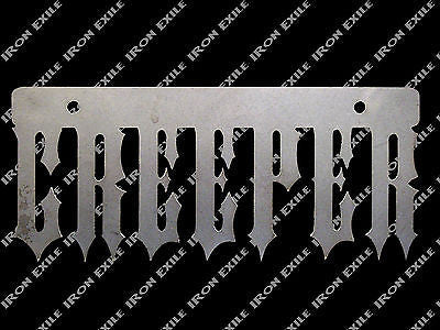 Creeper License Plate Frame Topper
