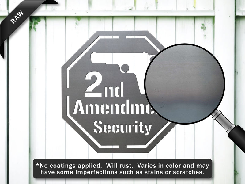 2nd Amendment Security Sign