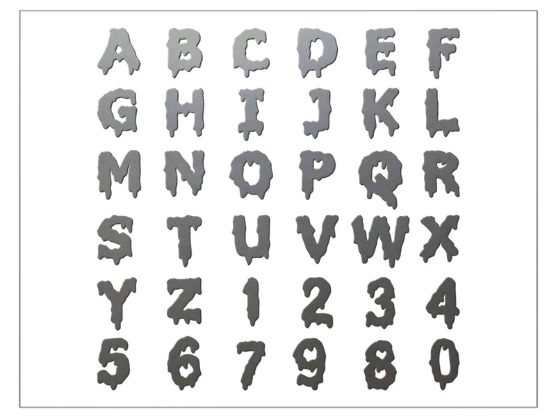 Dripping Metal Letter or Number