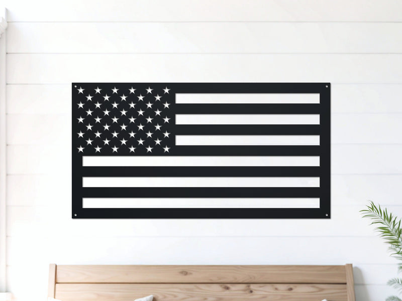 American Flag Metal Sign