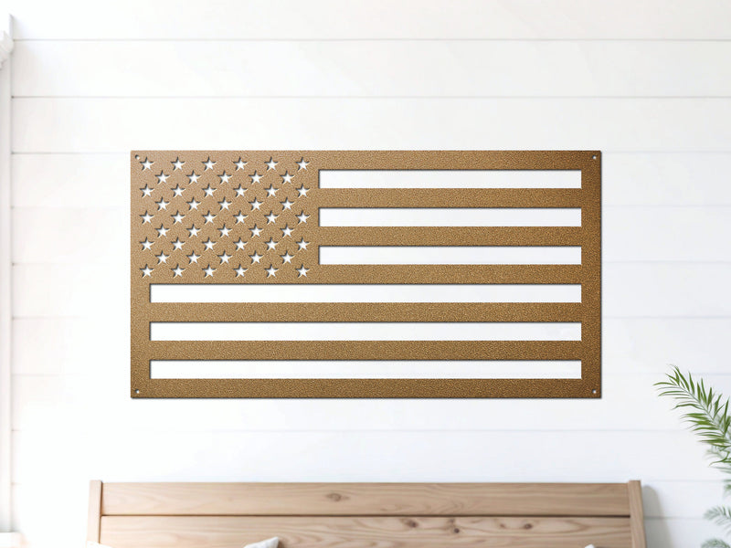 American Flag Metal Sign