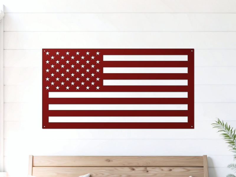 American Flag Metal Sign