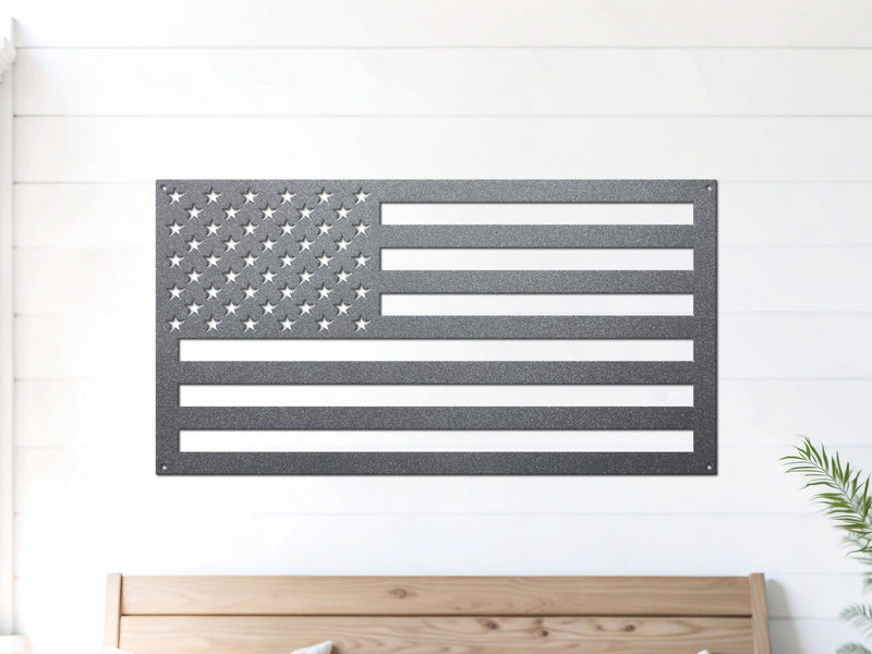 American Flag Metal Sign