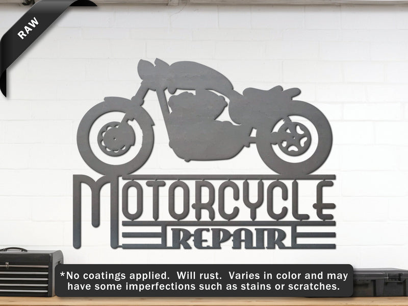 Motorcycle Wall Art, Metal Motorcycle Repair Shop Sign, Biker Gift, Motorcycle Decor