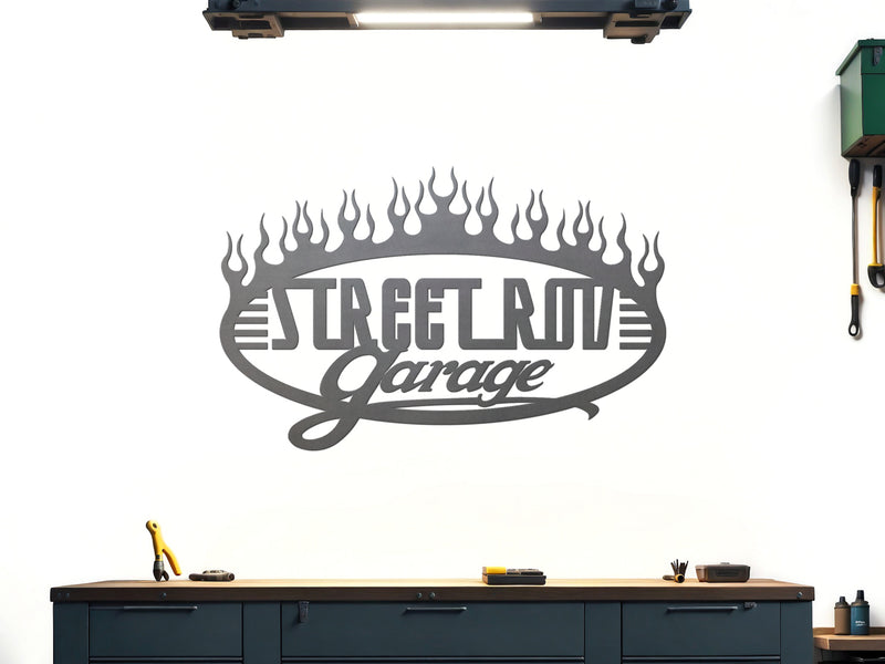 Street Rod Garage Flames