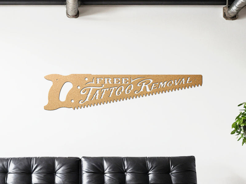 Tattoo Removal Metal Sign