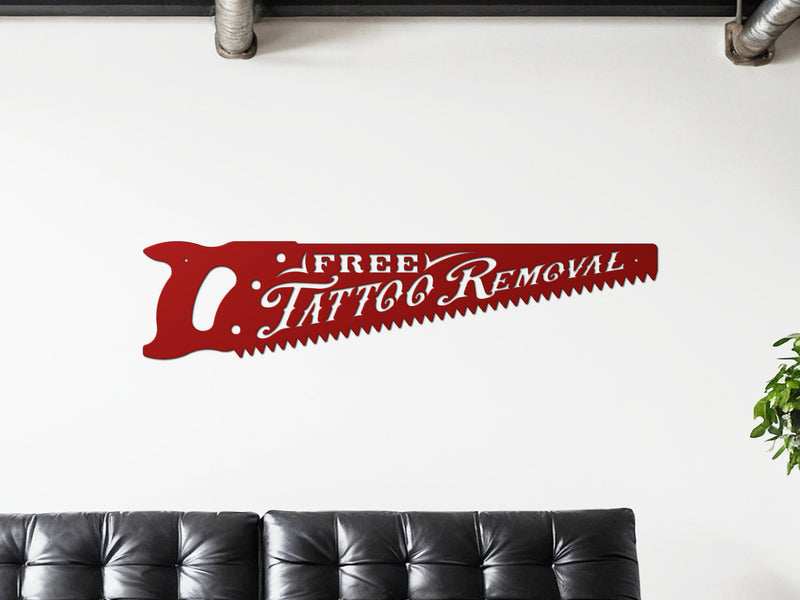 Tattoo Removal Metal Sign