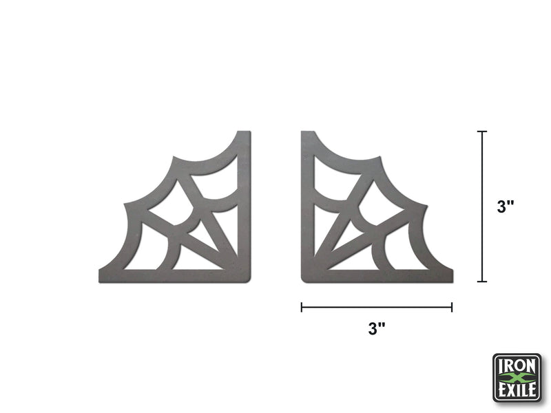 Spider Web Gusset - 1/8" - 2 Pack - 3"x3"