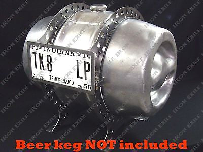 Beer Keg Gas Tank Mounting Brackets RAW STEEL NO LP
